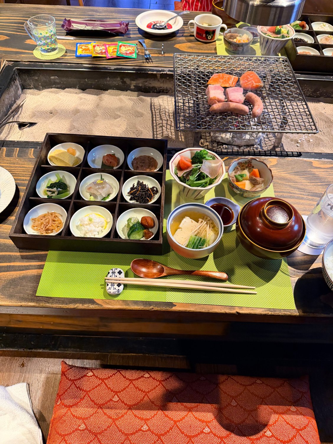 Breakfast served in our room.