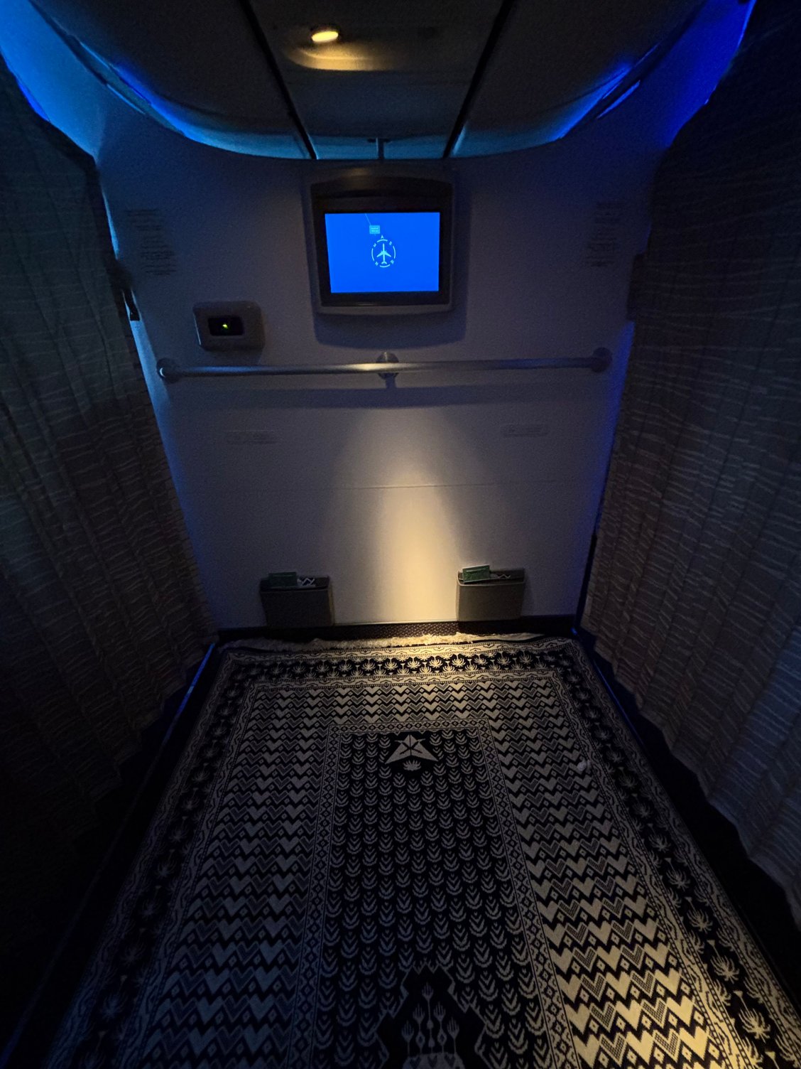 Prayer area at the back of the planr