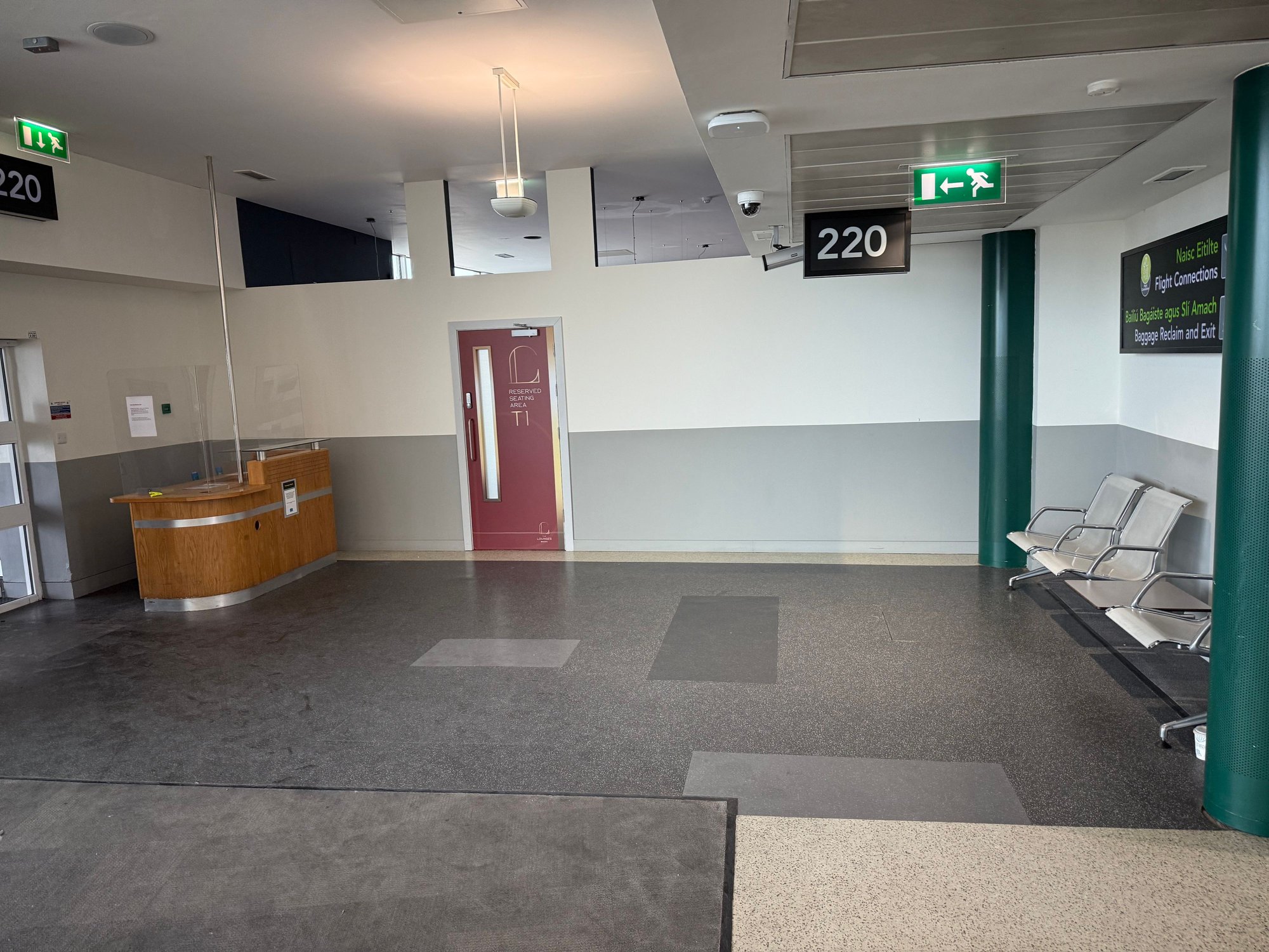 Then left to the gate 220