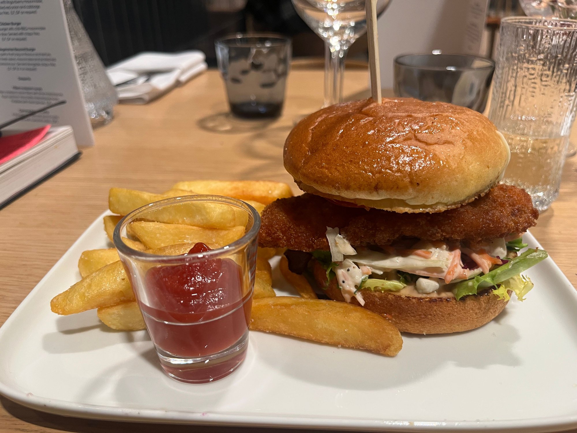 so ordered chicken burger what was fine