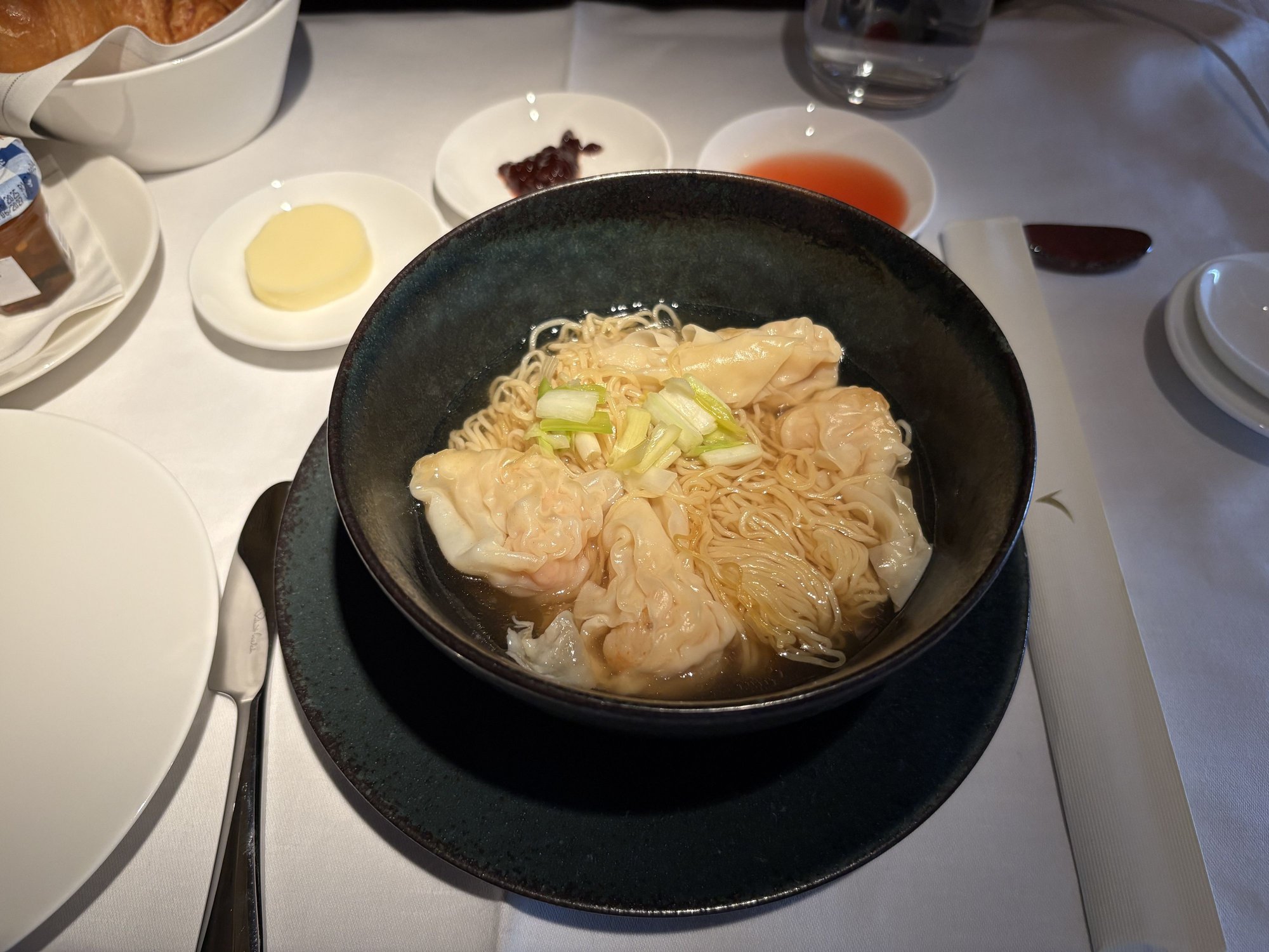 Signature shrimp wonton noodle soup