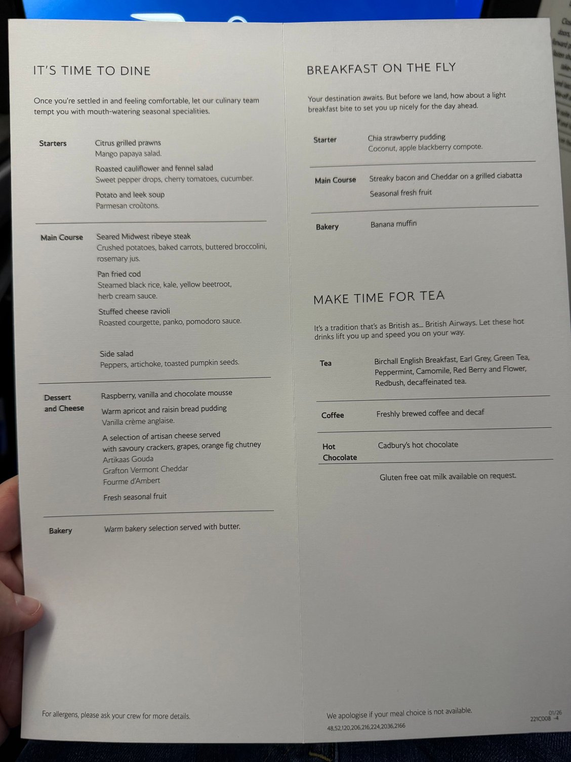BA 48 Jan menu 
