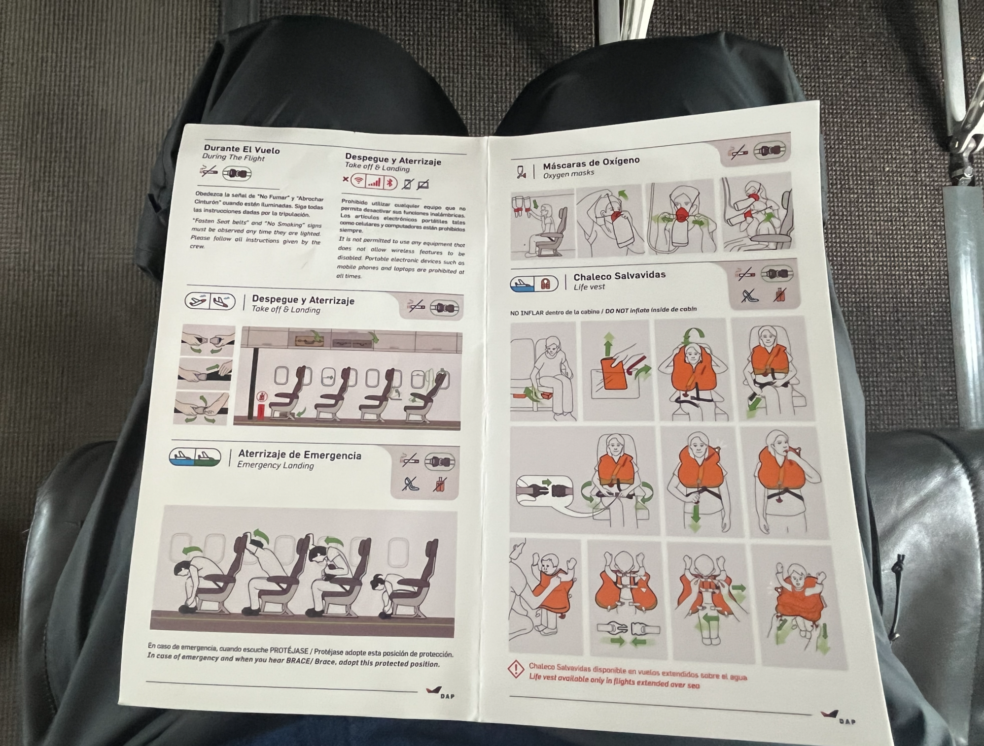 Safety card, but if we ditch we freeze essentially