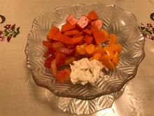 Custard apple , mandarin orange , papaya, peach , plum & ..