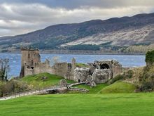 Castle Urquhart facing Loch Ness.