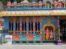 The temples, especially the outdoor complex, were incredibly ornate and colorful. 