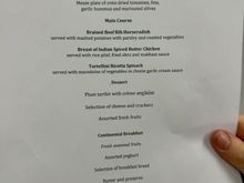 LHR NBO - no individual printed menu's available