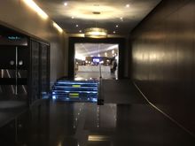 Corridor with a separate (first class) area, which was empty.