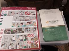 Safety instructions and a sickness bag