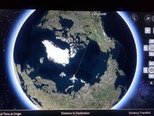 AC45 heading for the North Pole on the shortest day of the year.