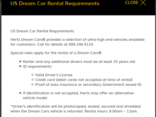 Hertz Corvette Special Edition Requirement