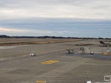 Departing aorcraft queue at 2:30 pm. 