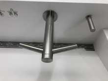 Modern faucet with built in dryer.