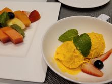 Saffron (!) ice cream.