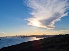 Sunset over the CBD from North Head, Manly