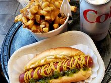 Poutine & Hot dog @ Fritz European Fry House, Vancouver BC