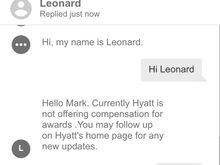 Live chat with Hyatt - 21 Feb 2022