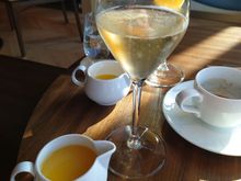 Mimosas for breakfast seemed to come deconstructed 
