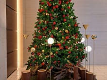The christmas tree by the elevators at the ground floor