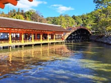 Itsukushima shrine at high tide