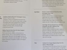 Wine list