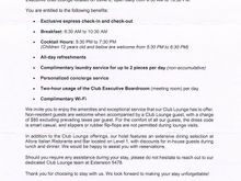 IHG One Rewards Diamond Welcome Letter / Crowne Plaza Singapore Changi