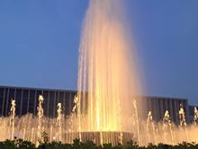 Fountains outside atomic bomb museum