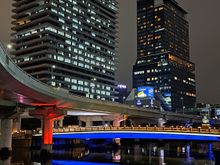 River close to conrad osaka at night