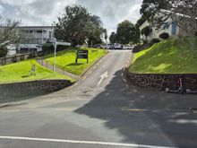 Yes it goes up hill. Some steep grafients already at the bottom of the hill