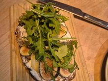 Fresh fig, preserved lemon, goat cheese on sourdough ciabatta