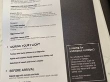 Menu for SFO-ICN, Jan. 17