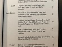 CCR jfk menu 