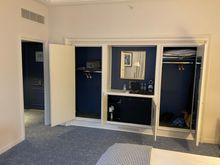 Ample storage space (left is the entry vestibule)