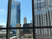 View of Foshay Tower from pool
