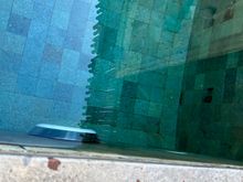 Probably not visible but a ton of hair and some other stuff in the water. Right after check In