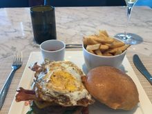 The burger was decent.