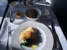 Halibut- a bit overcooked but good, nice beurre blanc. Leeks were a bit sandy but the other vegetables very good