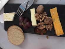 I went for cheese rather than dessert. Brie, Shropshire Blue and a very nice cheddar.