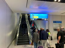 Bus arrival into terminal 