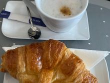 Cappuccino and one butter croissant