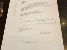 Breakfast menu