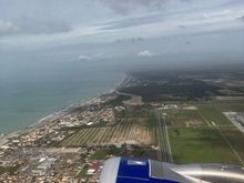 The Italian coast stretching north from FCO