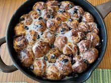 “Home made” (used frozen bread dough) Monkey Bread. I could have eaten the whole pan but thought better of it. 