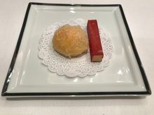 Cheese puff & was it pecorino wrapped in prosciutto ?