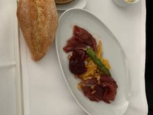 The meat appetizer tasted very good.