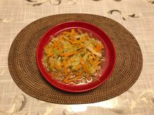 Shredded cabbage and carrots 