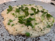 Peas and asparagus risotto