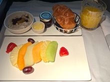 Fruit was tasty, the orange juice was more like a squash. 