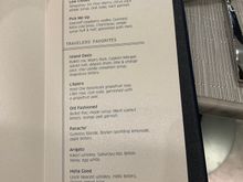 Here is the cocktail menu, but only I had red wines. 
