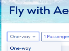 
Pulldown choice from "Destinations" pulldown and clicking "More" option, NOT the A3 home/landing page. Multi-City option shown.
